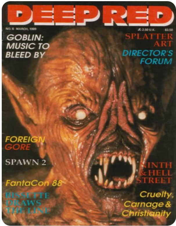 DEEP RED magazine cover Issue 6 March 1989
