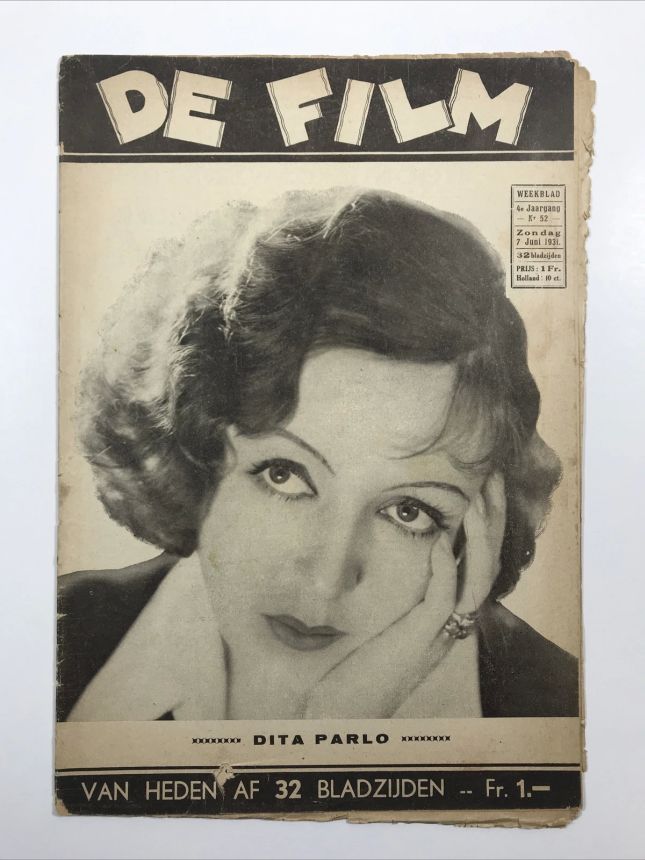 DE FILM magazine side cover Issue 52 7 June 1931