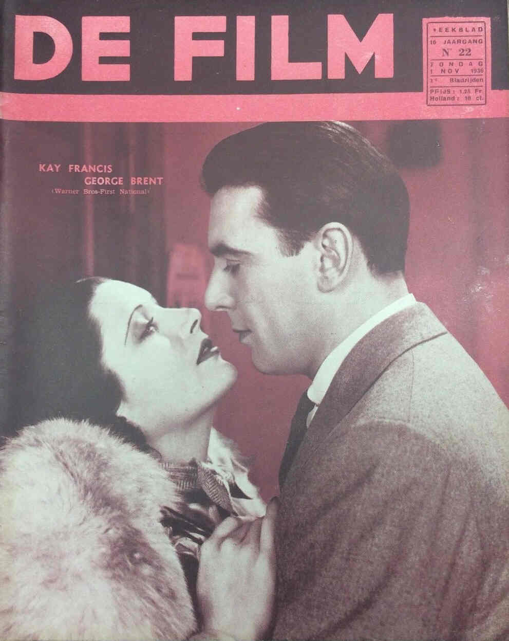 DE FILM magazine side cover 1 November 1936