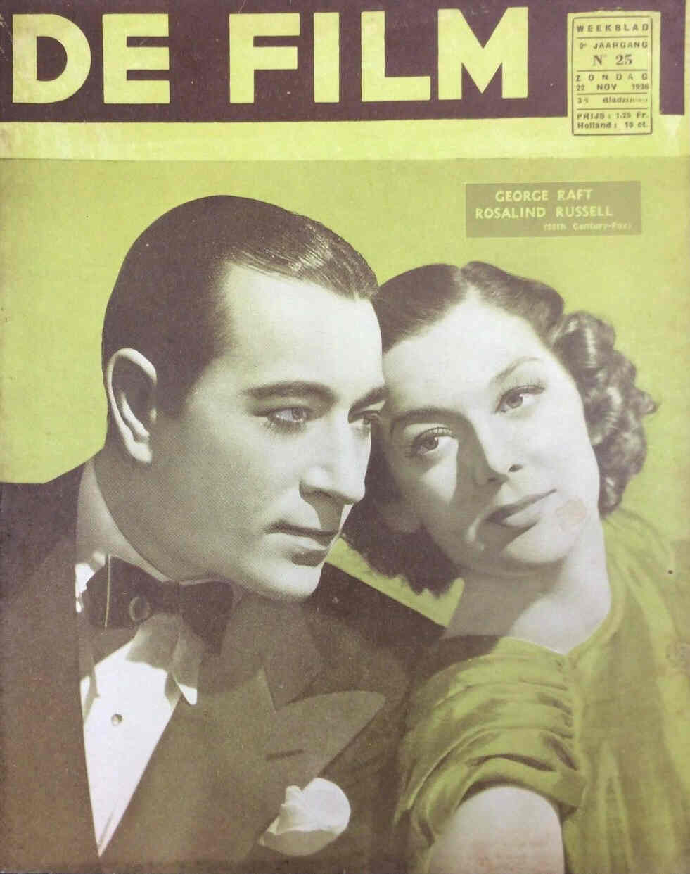 DE FILM magazine side cover 22 November 1936