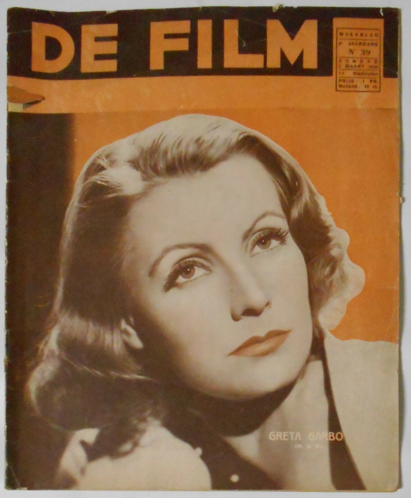 DE FILM magazine cover Issue 39 3 March 1935