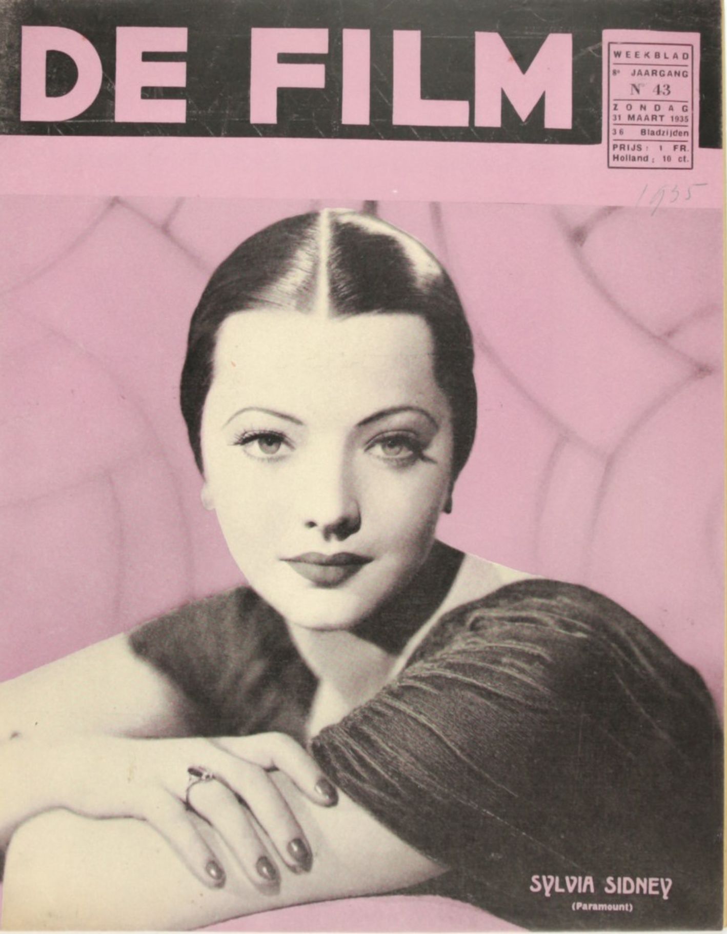 DE FILM magazine cover Issue 43 31 March 1935