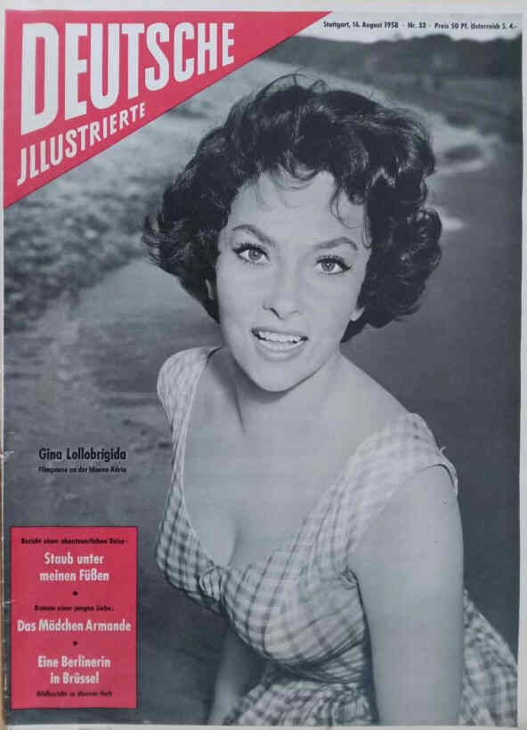 DEUTSCHE ILLUSTRIERTE magazine cover Issue 33 16 August 1958