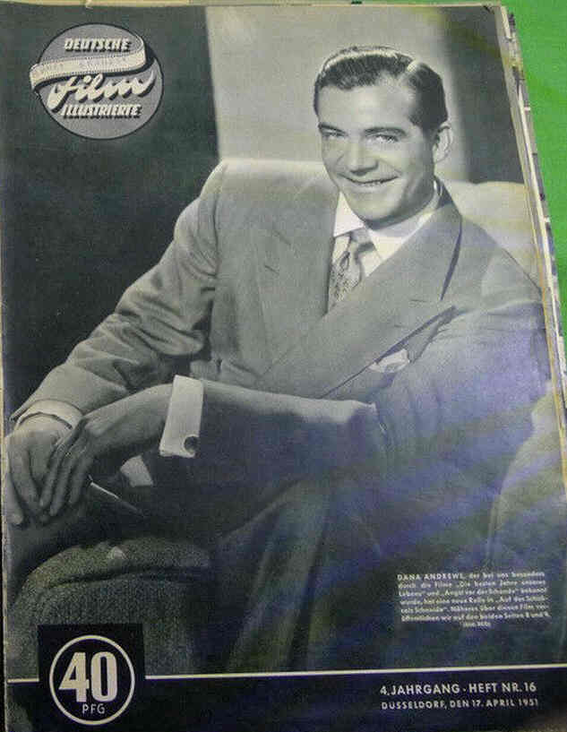 DEUTSCHE FILM ILLUSTRIERTE magazine cover Issue 16  April 1951