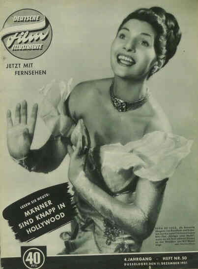 DEUTSCHE FILM ILLUSTRIERTE magazine cover Issue 50 11 December 1951