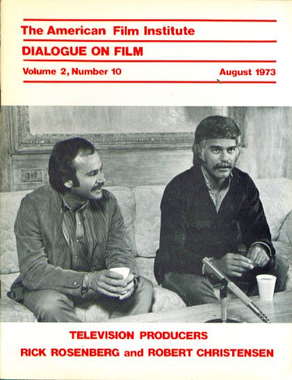 DIALOGUE ON FILM magazine cover Issue 20 Vol 2 #10 August 1973