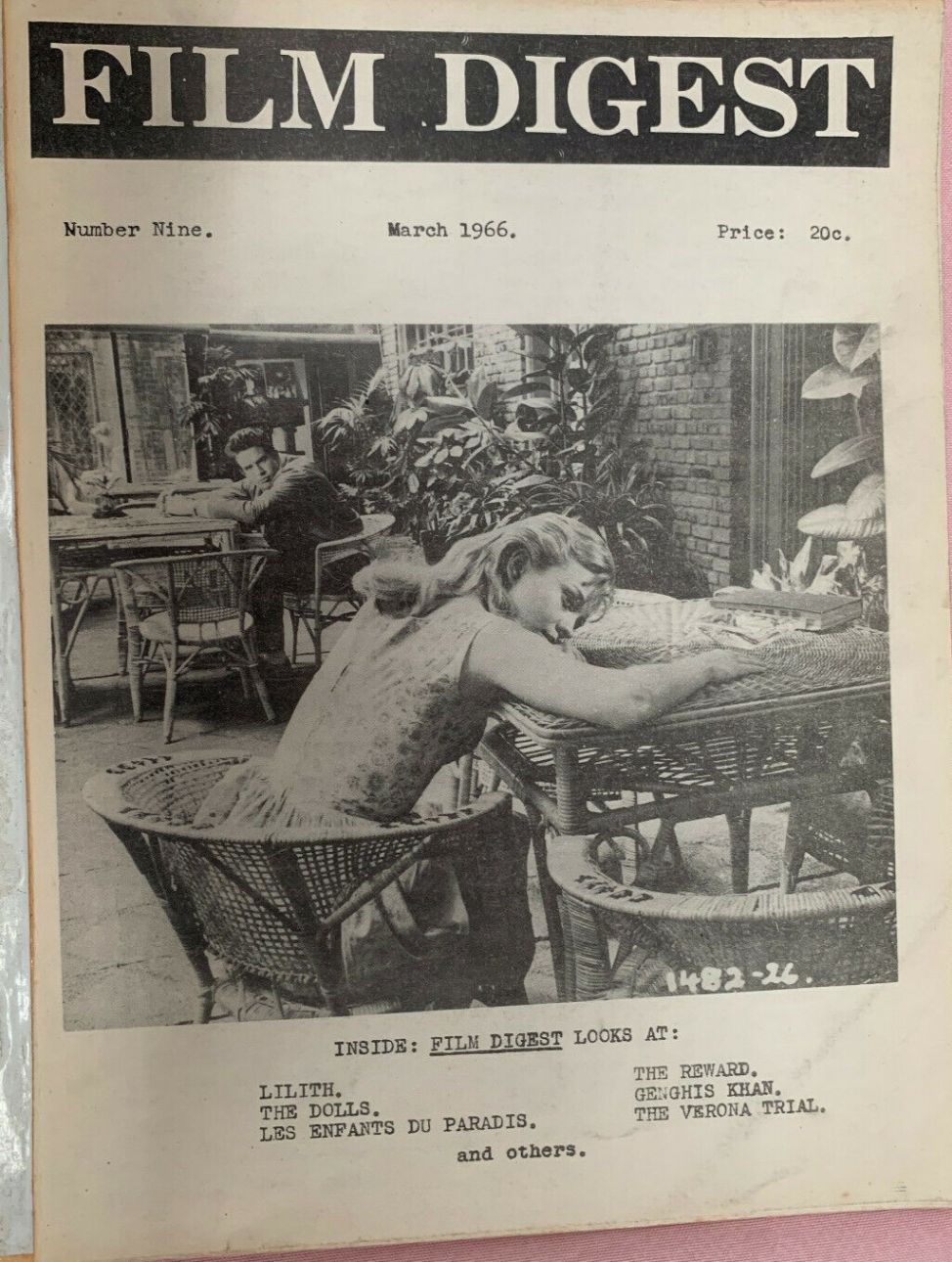 FILM DIGEST (Au) magazine side cover Issue 9 March 1966