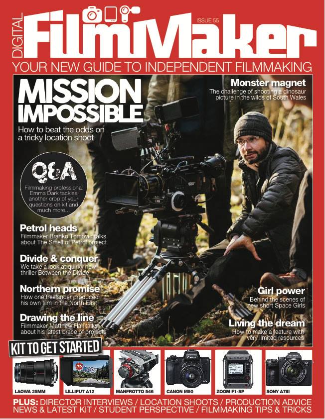 DIGITAL FILMMAKER magazine cover Issue 55  April 2018