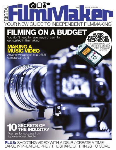 DIGITAL FILMMAKER magazine side cover  Sample mag.  2013