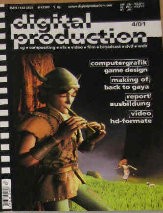 DIGITAL PRODUCTION magazine cover July/August 2001