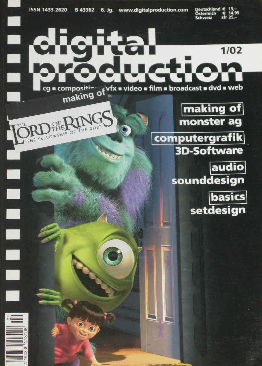 DIGITAL PRODUCTION magazine cover January/February 2002