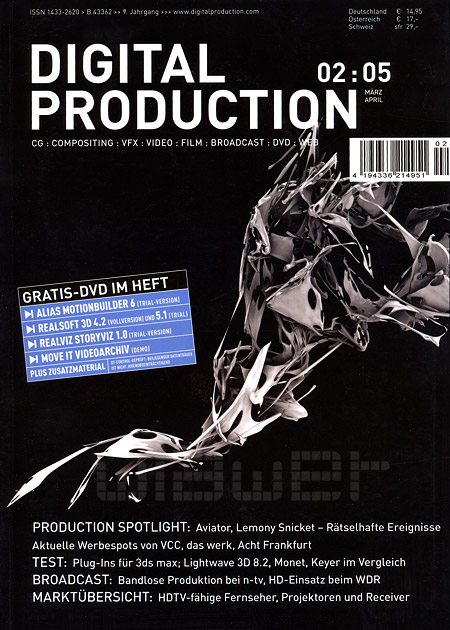 DIGITAL PRODUCTION magazine side cover March/April 2005