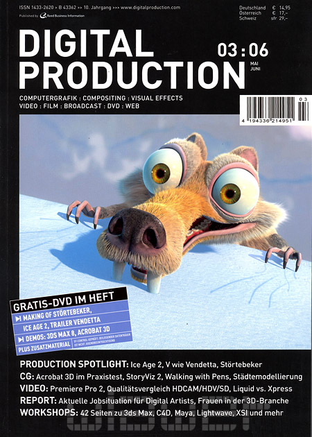 DIGITAL PRODUCTION magazine side cover May/June 2006