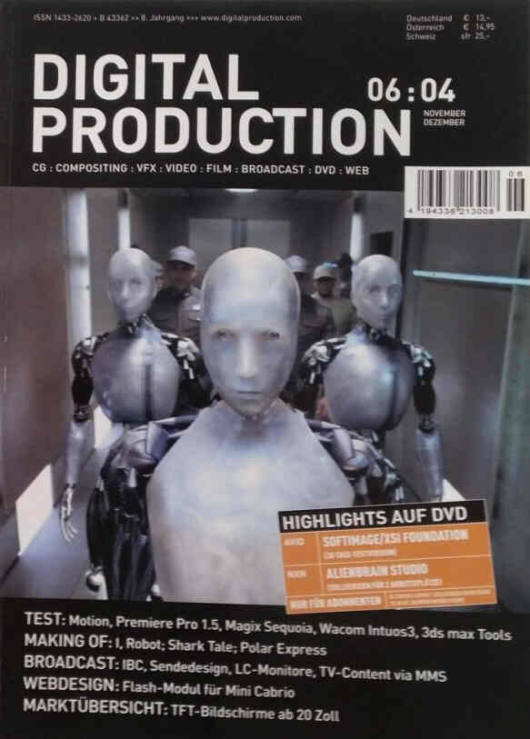 DIGITAL PRODUCTION magazine cover Issue 6  November- December 2004