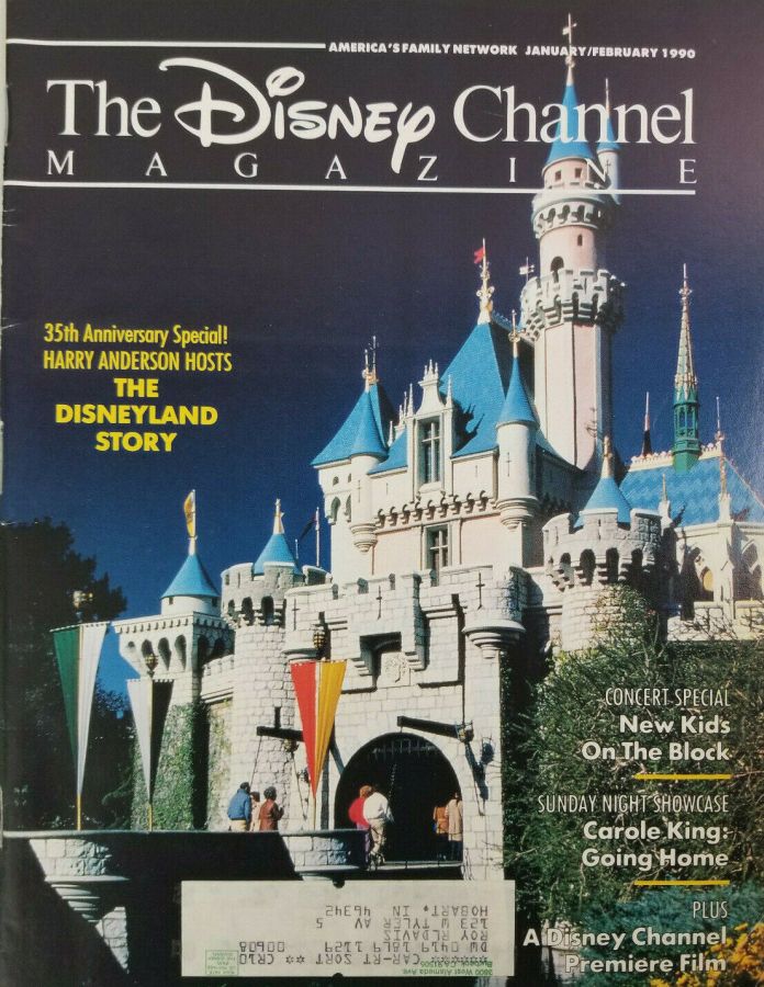 DISNEY CHANNEL magazine side cover  January/February 1990