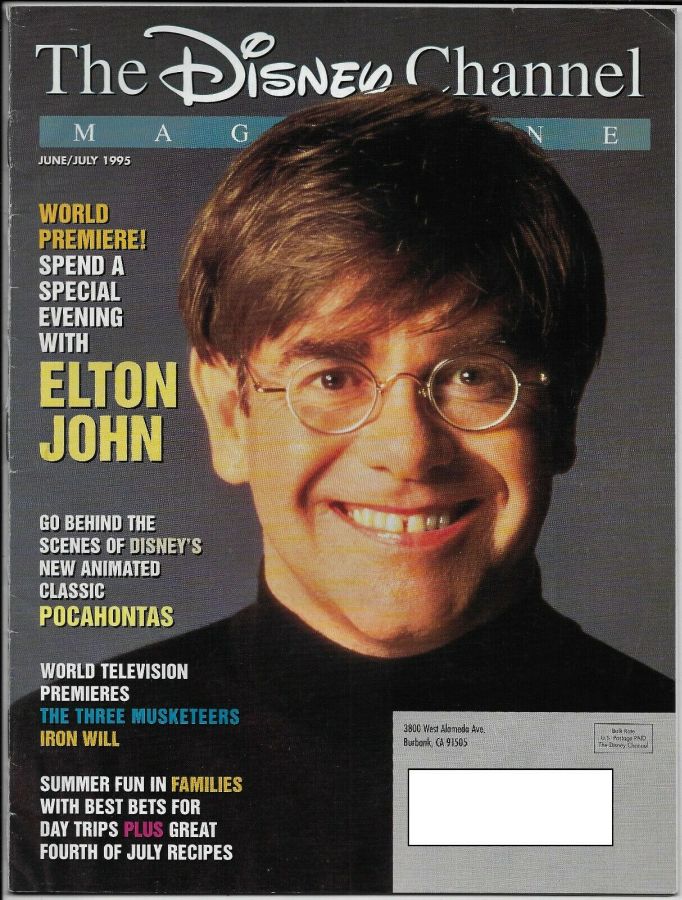 DISNEY CHANNEL magazine side cover  June/July 1995