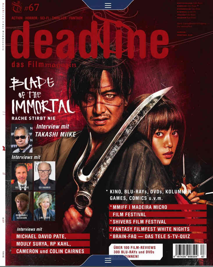 DEADLINE magazine cover Issue 67  January/February 2018