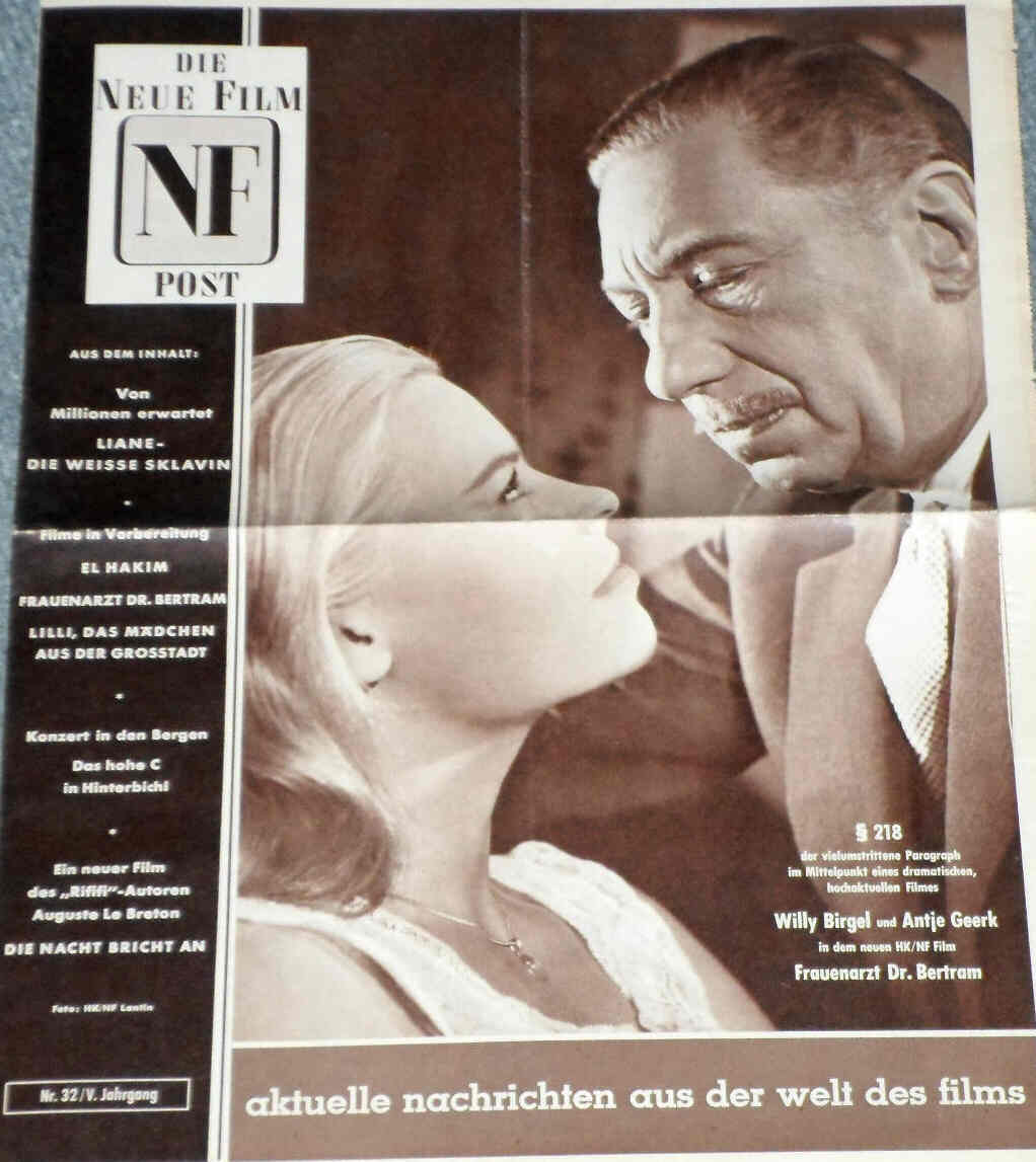NEUE FILM POST magazine side cover Issue 32  1957