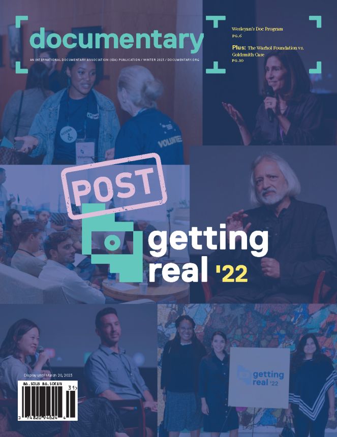 DOCUMENTARY magazine side cover Winter 2023