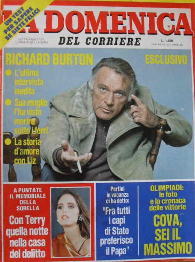DOMENICA DEL CORRIERE magazine side cover Issue 33 18 August 1984