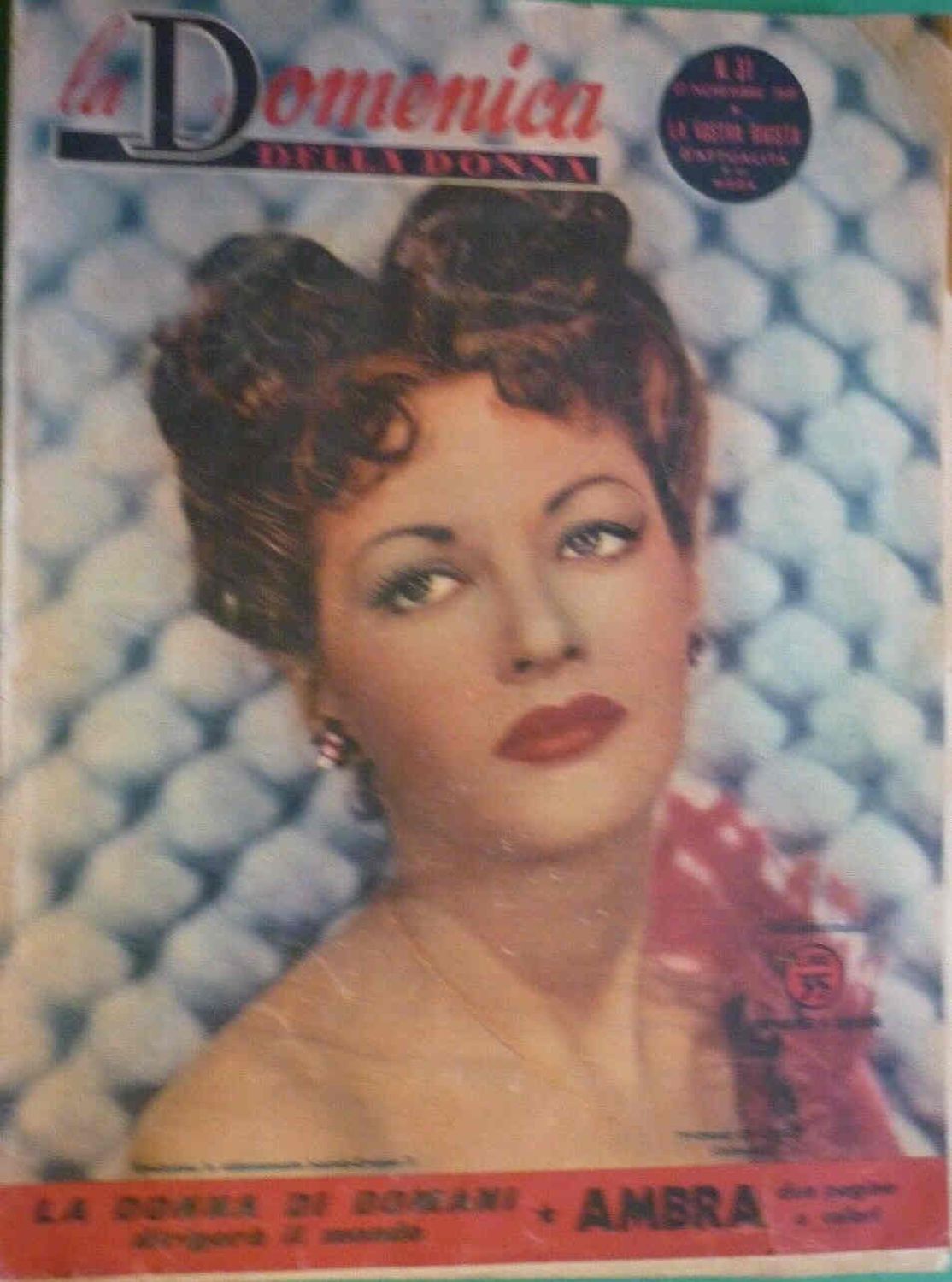 LA DOMENICA DELLA DONNA magazine cover Issue 31   1949