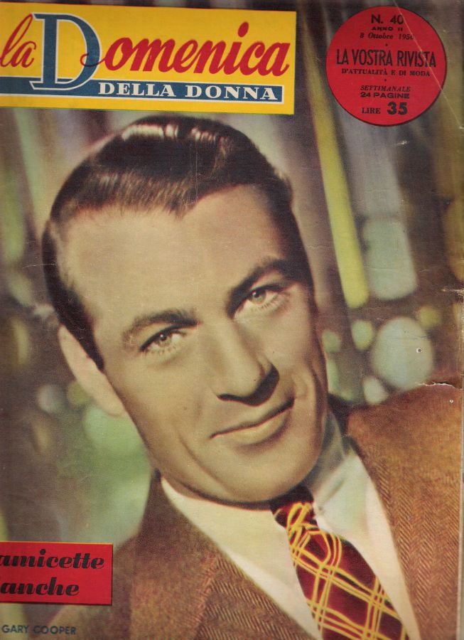 LA DOMENICA DELLA DONNA magazine side cover Issue 40 8 October 1950