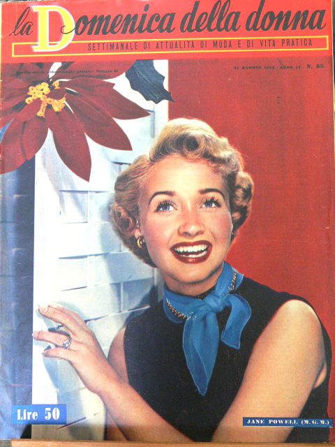 LA DOMENICA DELLA DONNA magazine side cover Issue 35 31 August 1952
