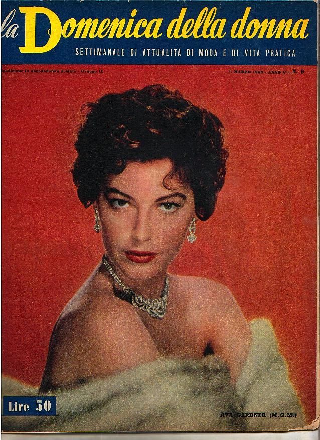LA DOMENICA DELLA DONNA magazine side cover Issue 9 1 March 1953