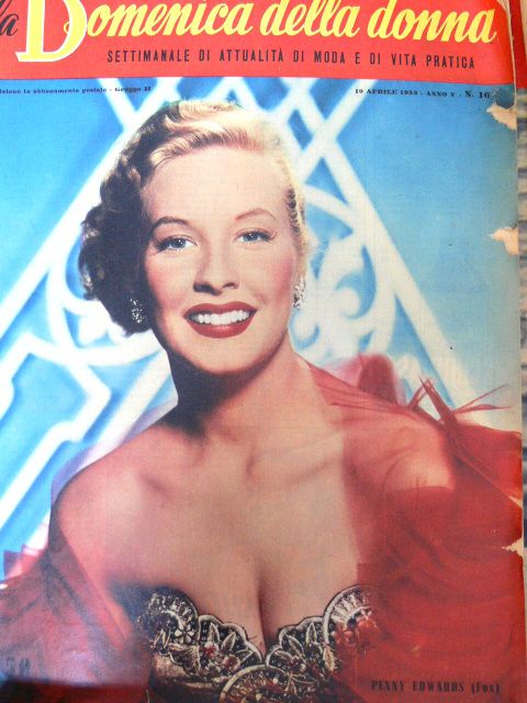 LA DOMENICA DELLA DONNA magazine side cover Issue 16 19 April 1953