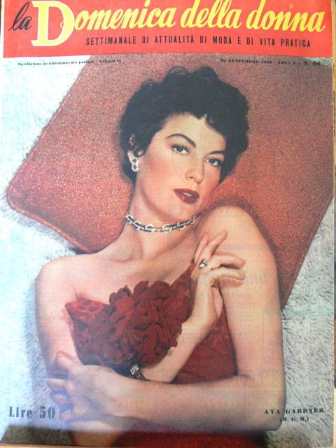 LA DOMENICA DELLA DONNA magazine side cover Issue 38 20 September 1953