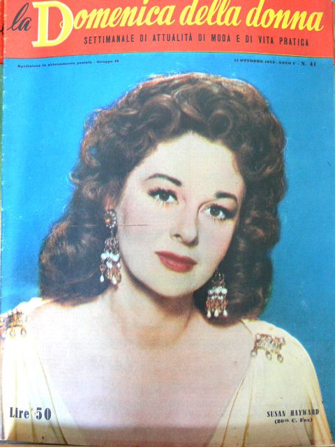 LA DOMENICA DELLA DONNA magazine side cover Issue 41 11 October 1953