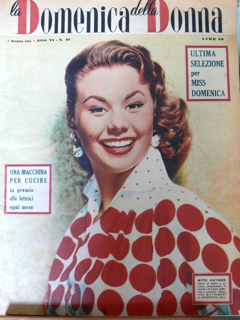 LA DOMENICA DELLA DONNA magazine side cover Issue 10 7 March 1954
