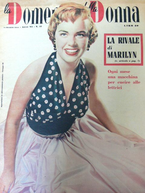 LA DOMENICA DELLA DONNA magazine side cover Issue 11 14 March 1954