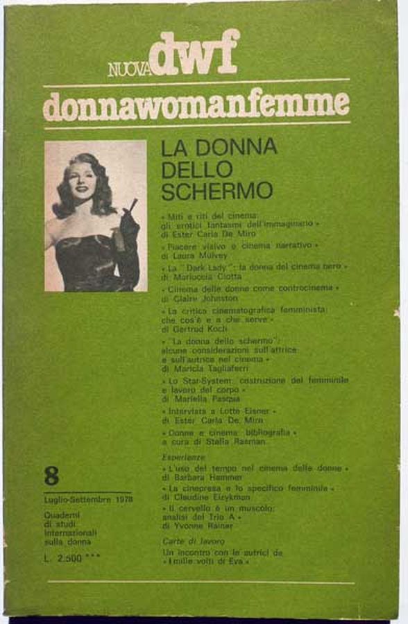 DONNAWOMANFEMME magazine side cover Issue 8  July/September 1978