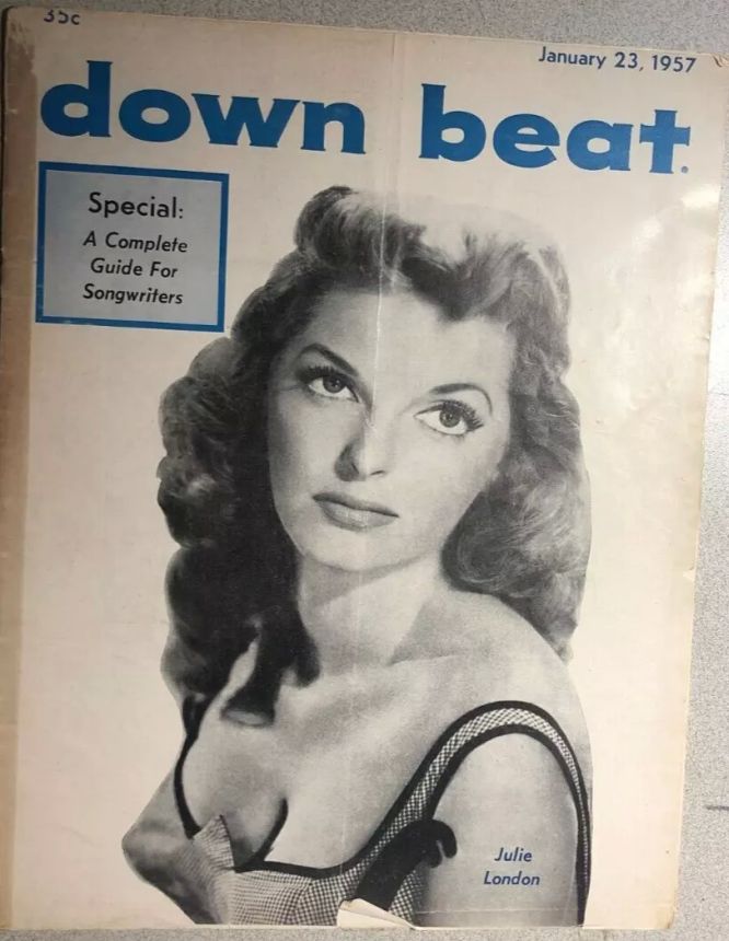 DOWN BEAT magazine side cover 23 January 1957