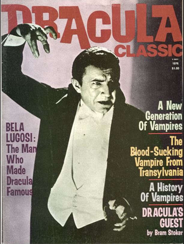 DRACULA CLASSIC magazine cover  1976