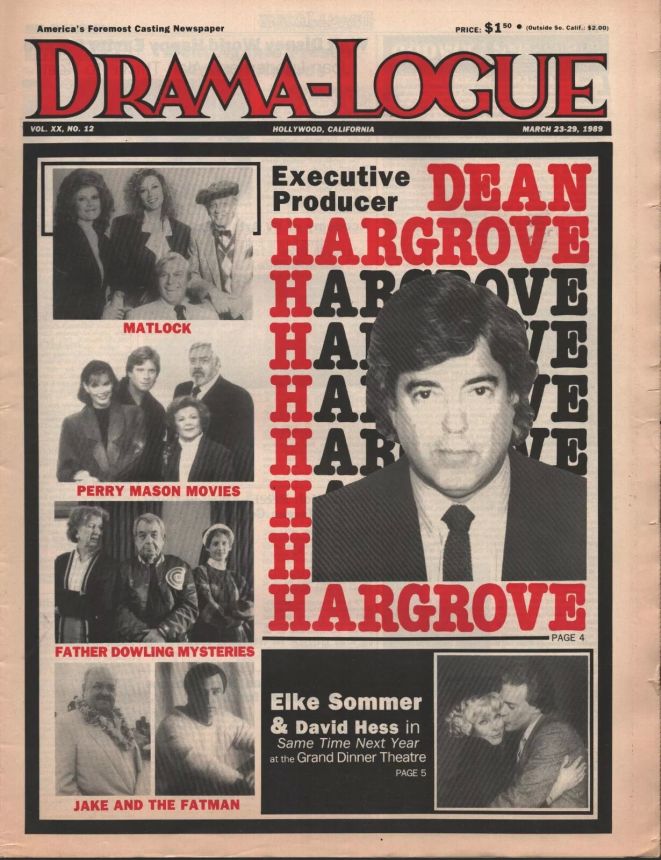 DRAMA LOGUE magazine cover 23 March 1989