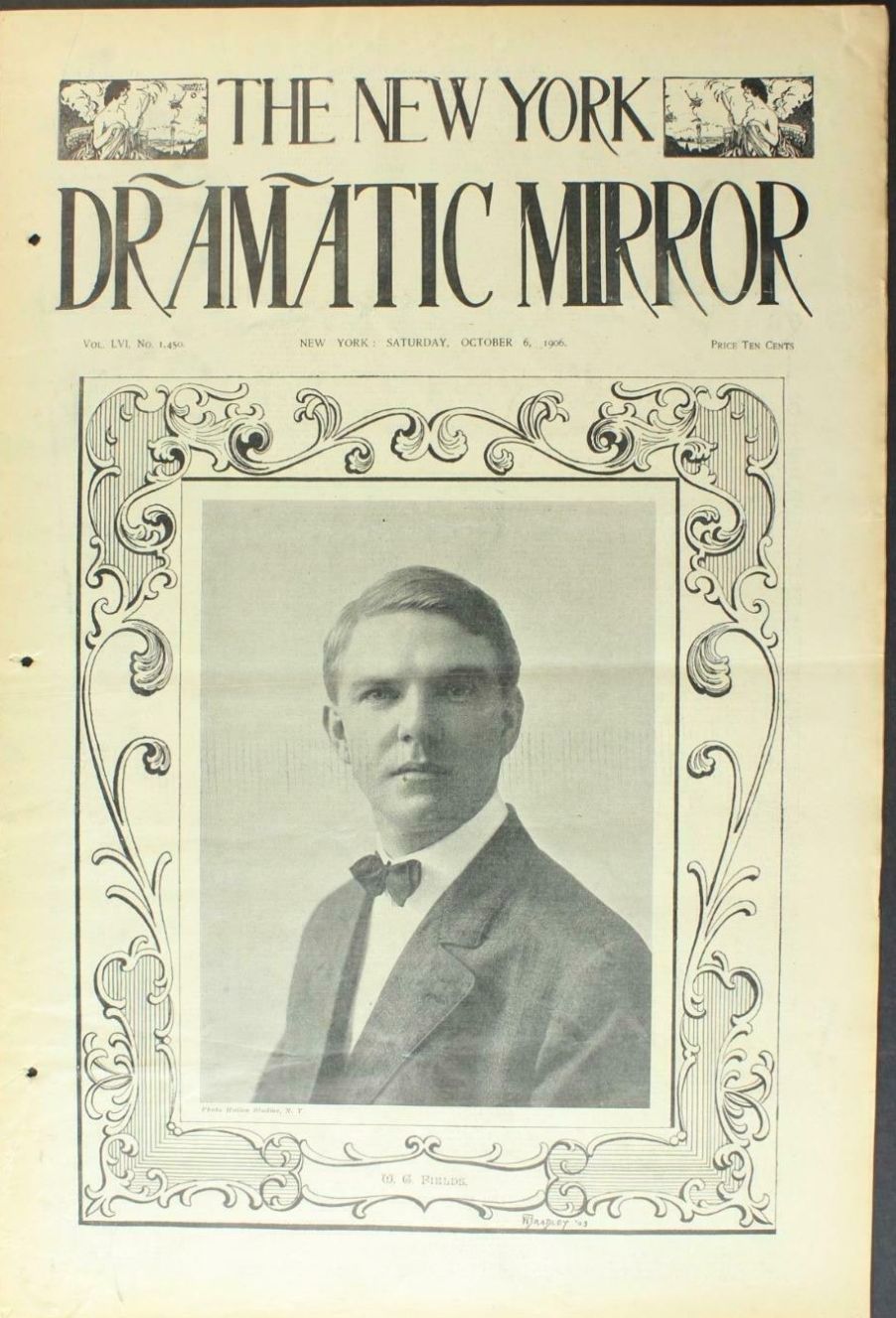 DRAMATIC MIRROR magazine side cover 6 October 1906