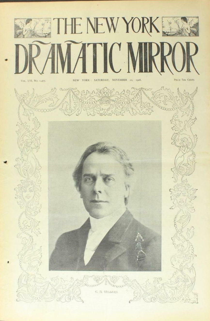 DRAMATIC MIRROR magazine side cover 10 November 1906