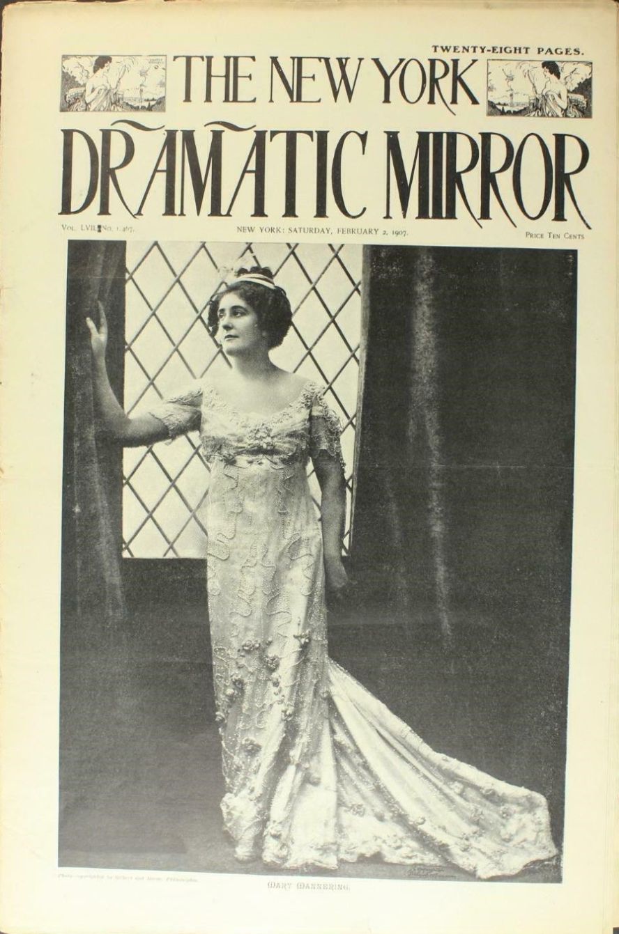 DRAMATIC MIRROR magazine side cover 2 February 1907