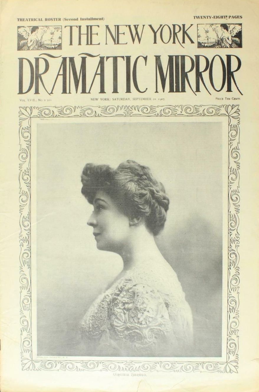 DRAMATIC MIRROR magazine side cover 21 September 1907