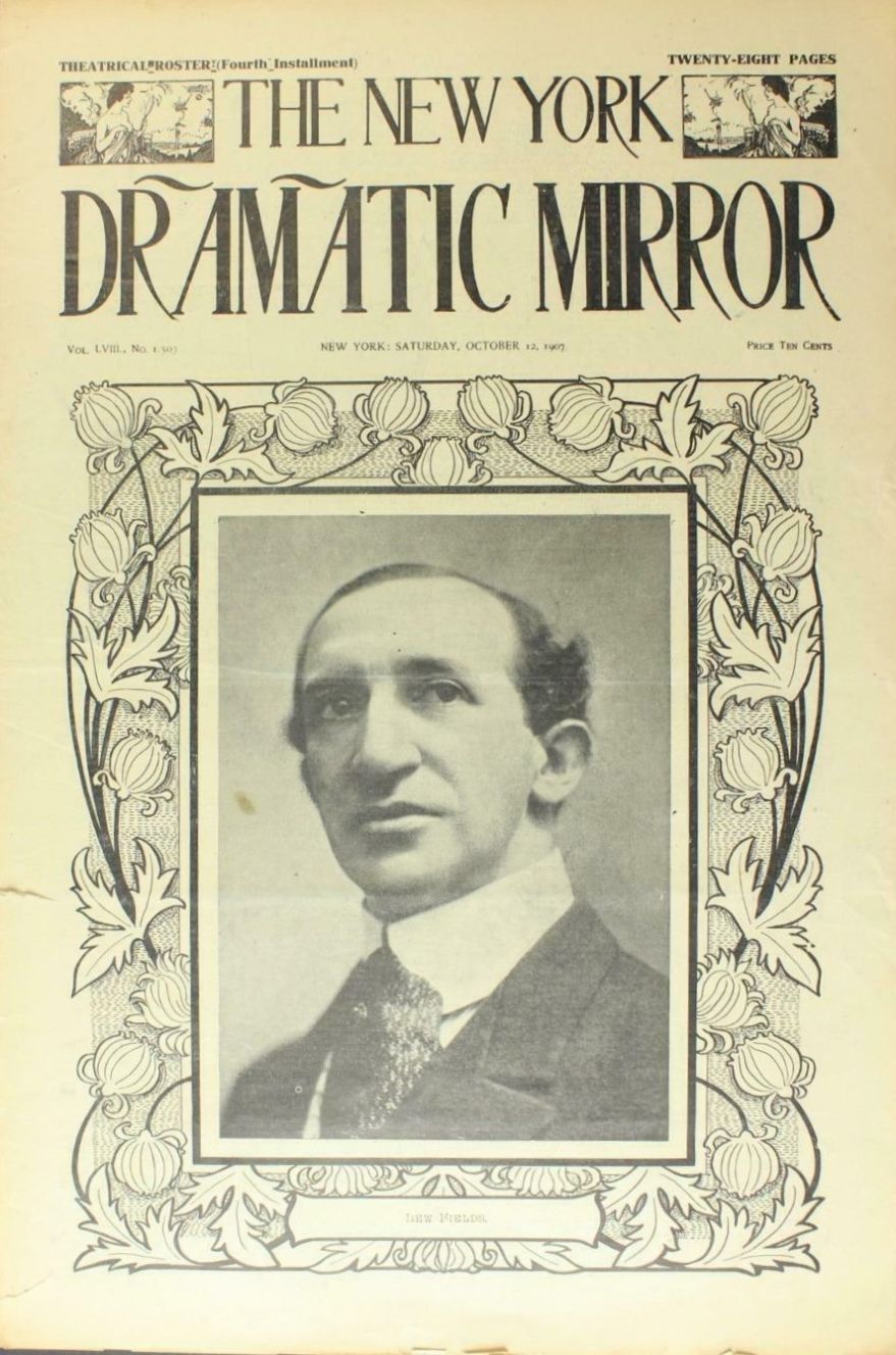 DRAMATIC MIRROR magazine side cover 12 October 1907