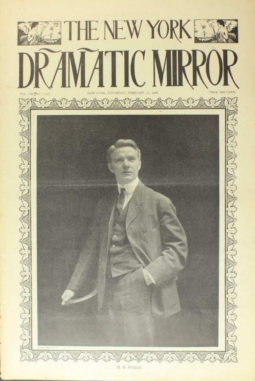 DRAMATIC MIRROR magazine side cover 22 February 1908