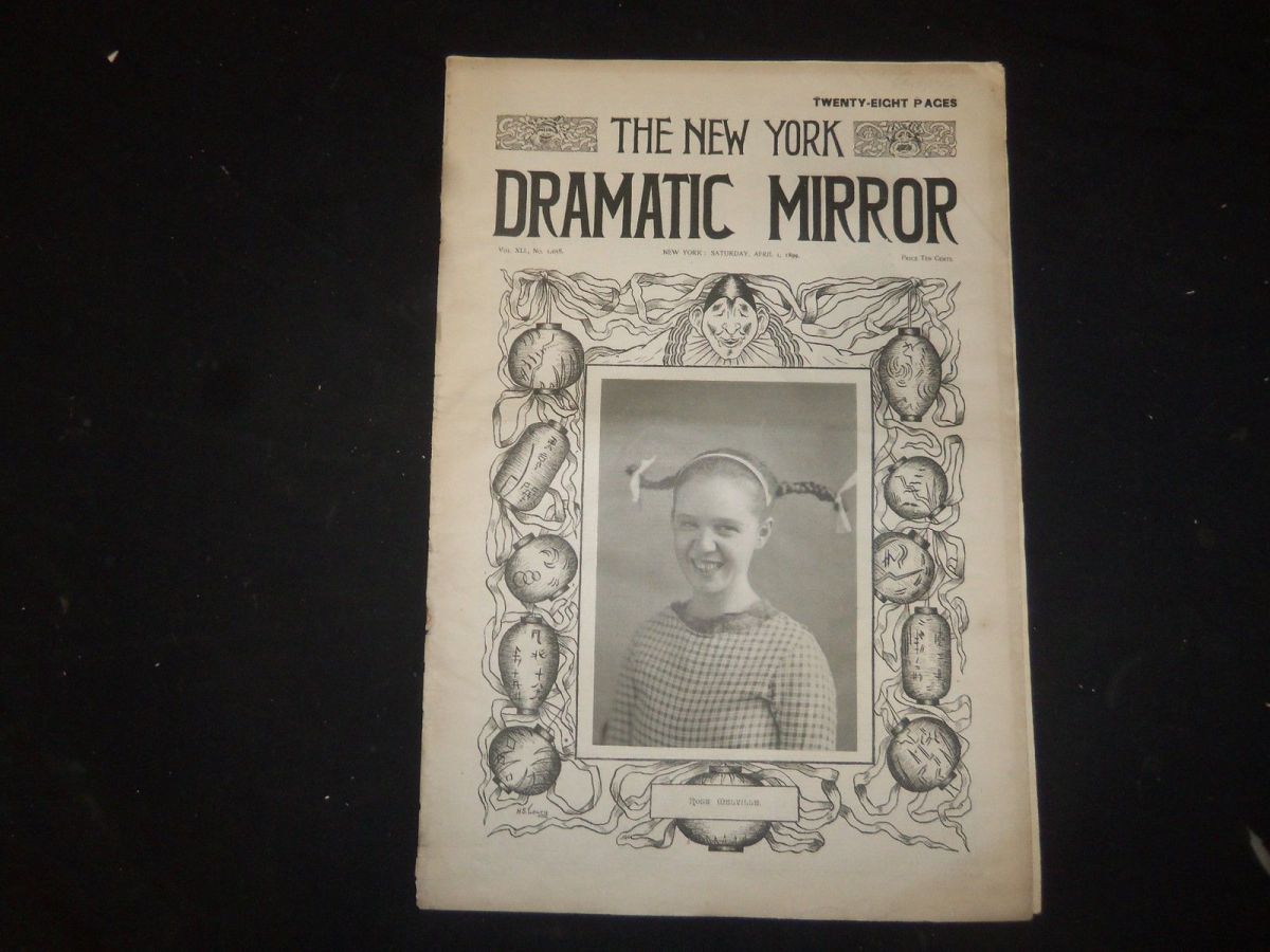 DRAMATIC MIRROR magazine side cover 1 April 1899