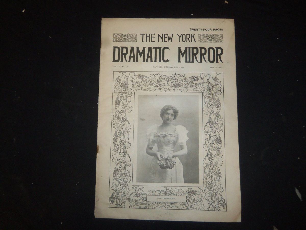 DRAMATIC MIRROR magazine side cover 1 July 1899