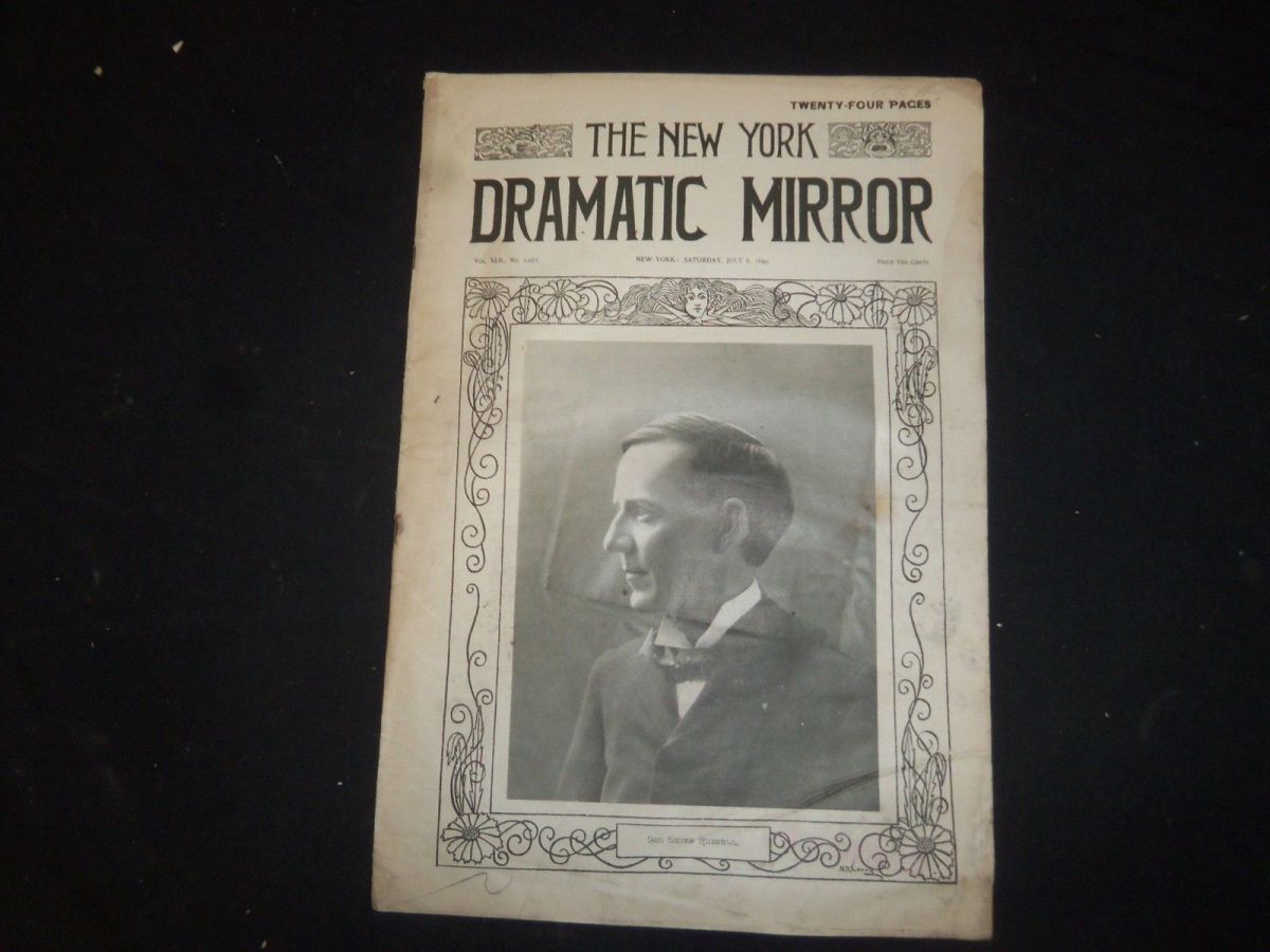 DRAMATIC MIRROR magazine side cover 8 July 1899
