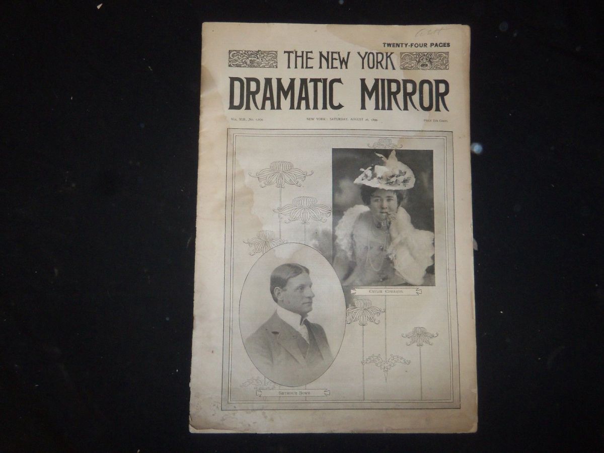 DRAMATIC MIRROR magazine side cover 26 August 1899