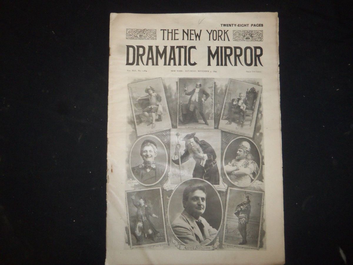 DRAMATIC MIRROR magazine side cover 4 November 1899