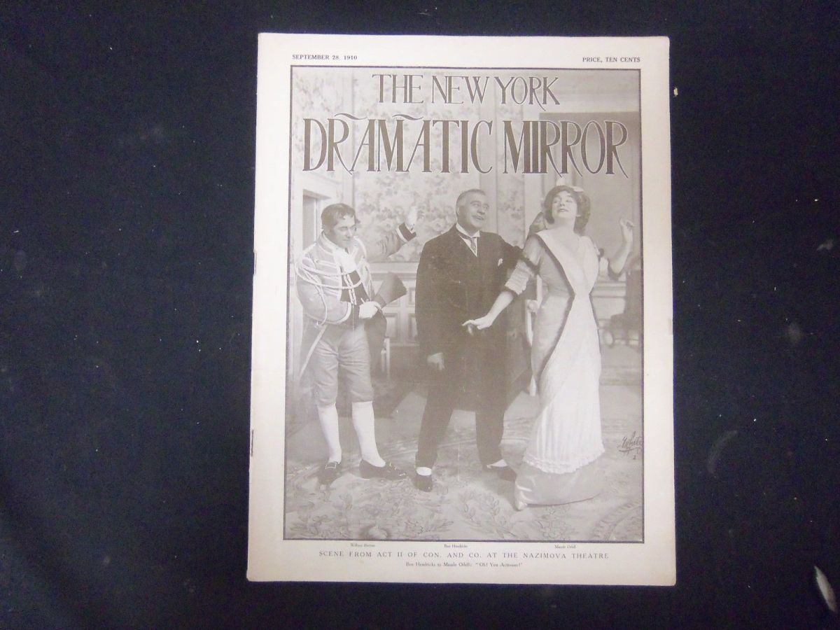 DRAMATIC MIRROR magazine side cover 28 September 1910