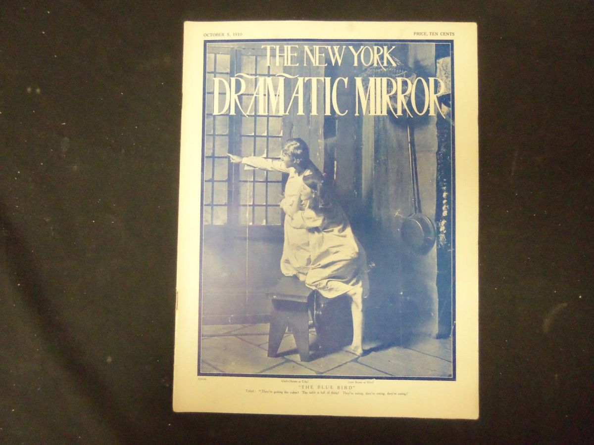 DRAMATIC MIRROR magazine side cover 5 October 1910